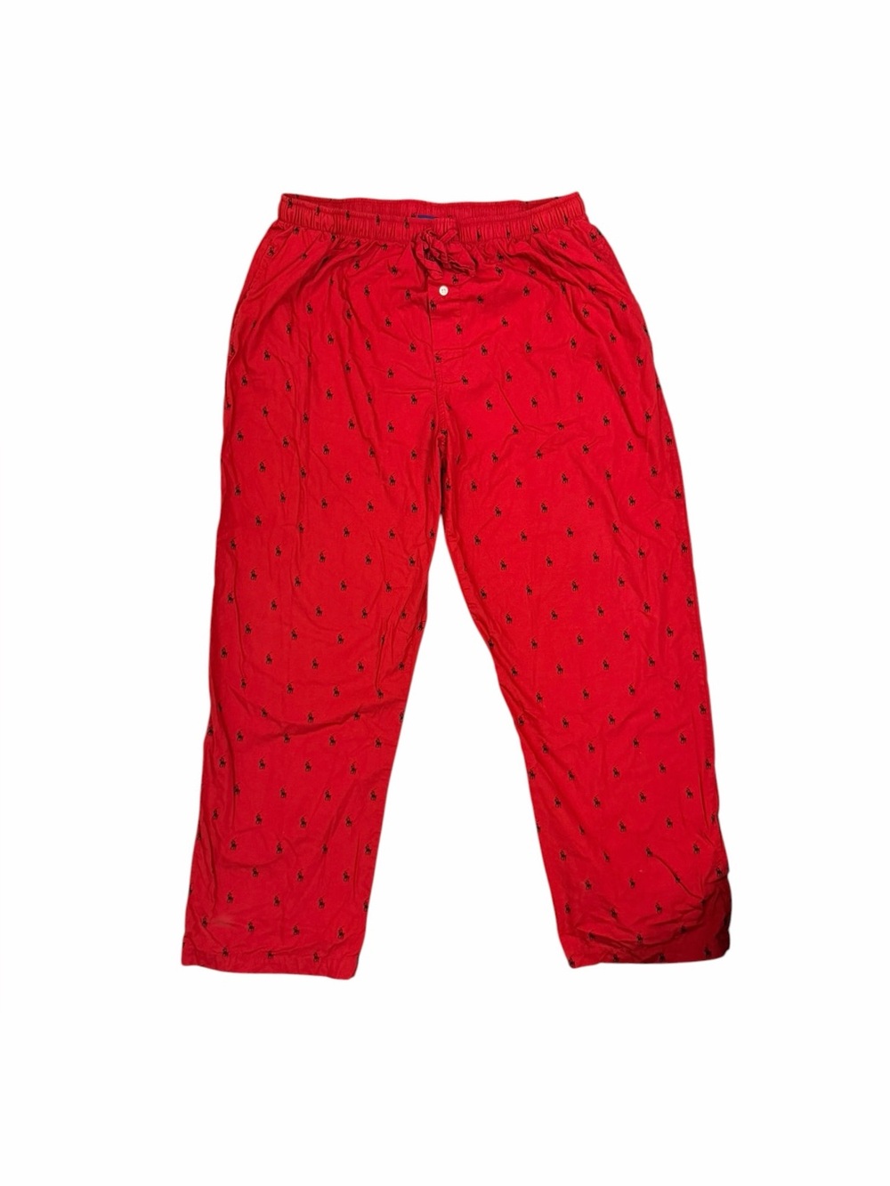Polo Ralph Lauren Men's Size Large Drawstring Red Blue Pony Pajama Pants - Picture 5 of 8